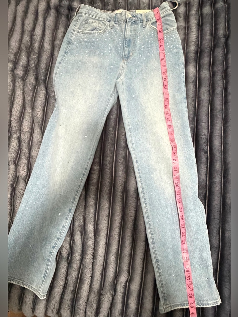 Universal Thread Light Wash Rhinestone Bootcut Jeans - Picture 7 of 9